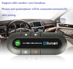 Gran oferta, Kit Bluetooth inalámbrico con manos libres para coche, visera 4,1, Altavoz Bluetooth, altavoz, reproductor de música MP3, cargador de coche