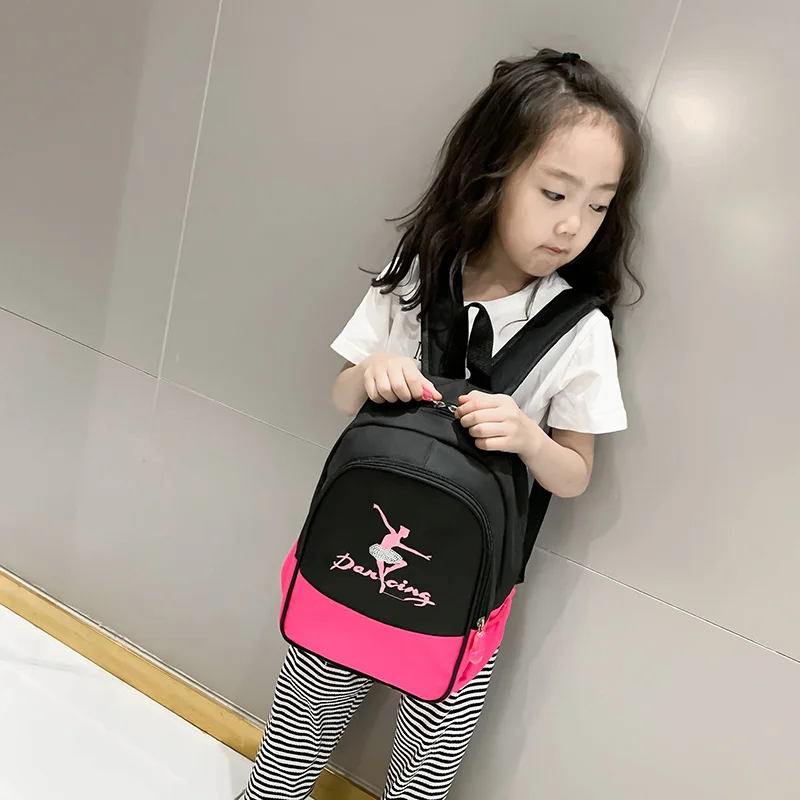 Embroidered Ballerina School Backpack For Girl Kids Ballet Shoulder Bags Large Capacity Lovely Princess Package Dance Bag