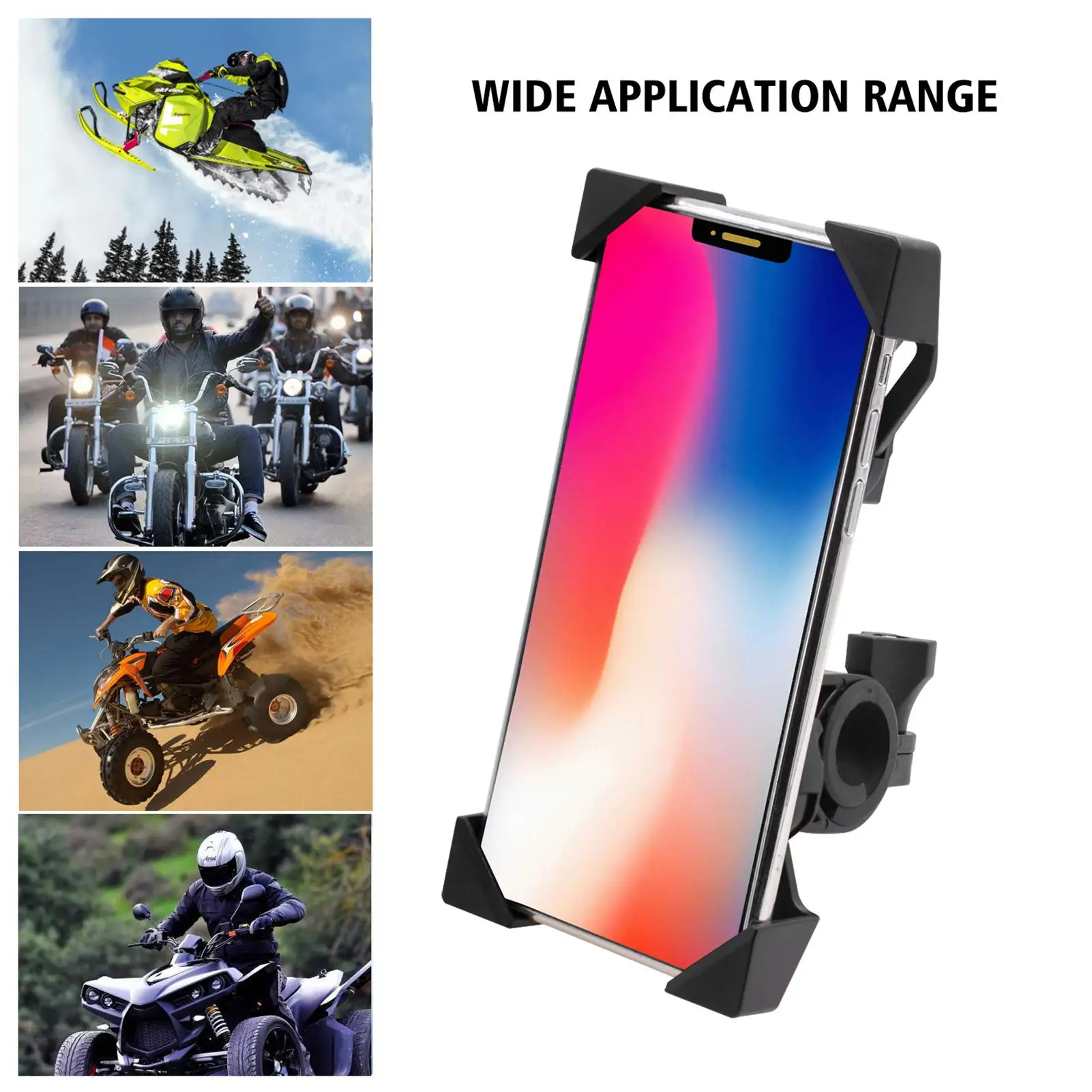 

Motorcycle Bike Phone Holder 360 Degree Rotatable USB Charging Phone Holder