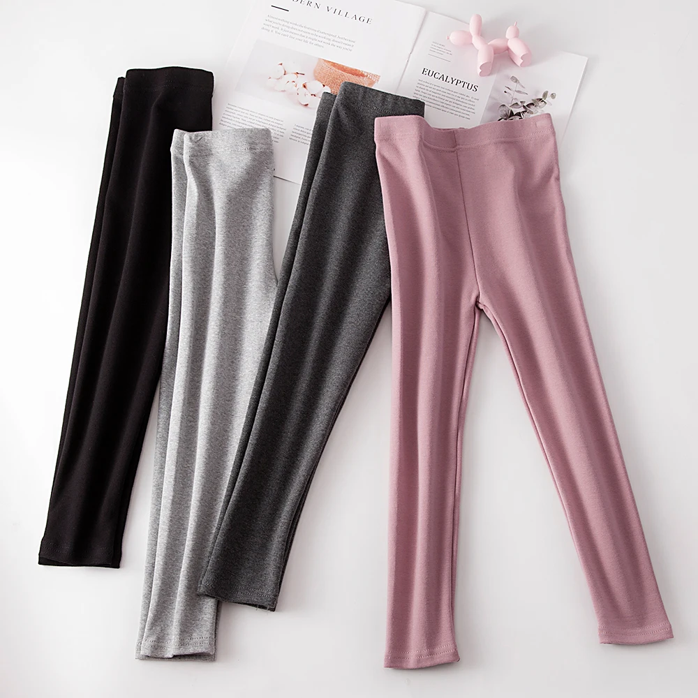 

Girls Leggings Cotton Pants Spring Autumn Girl Pants Fashion High Waist Long Trousers 2-11Y Children Leggings Trousers