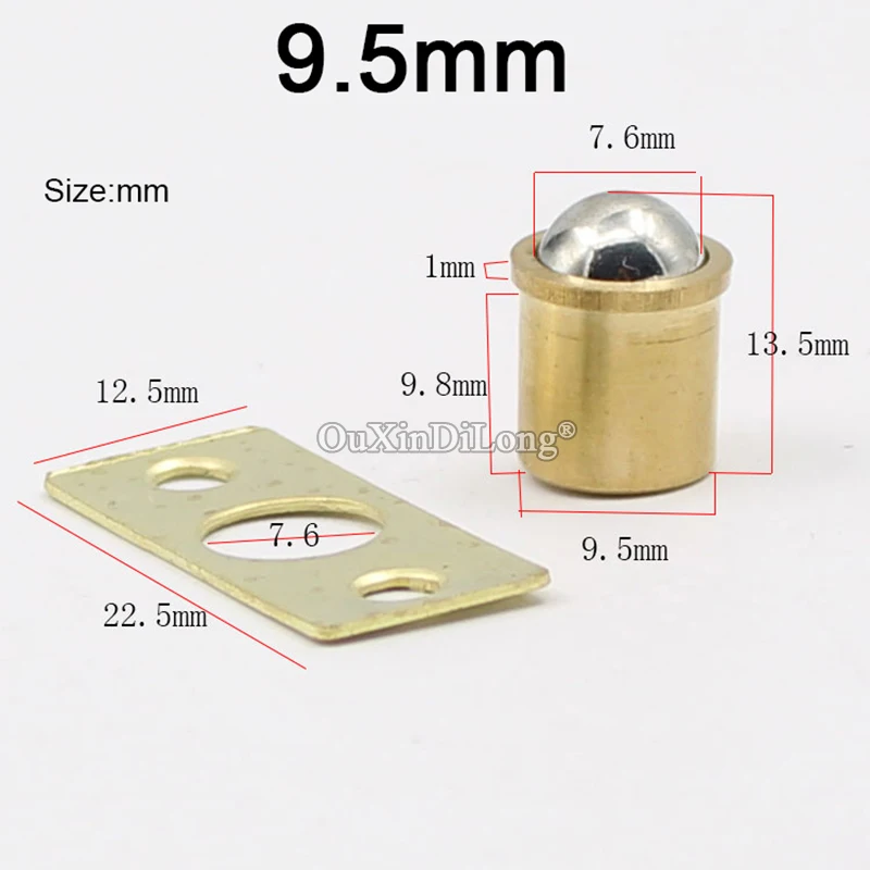 Brand New 50PCS 9.5mm Brass Cabinet Catches Cupboard Wardrobe Kitchen Door Catches Furniture Latch Stopper Soft Close