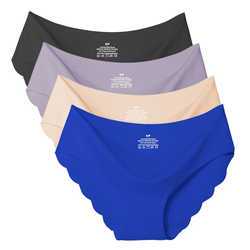 Sexy Panties for Women Briefs Set Seamless Lingerie Solid Mid-Waist Cotton Panty Female Underpants Underwear High Quality