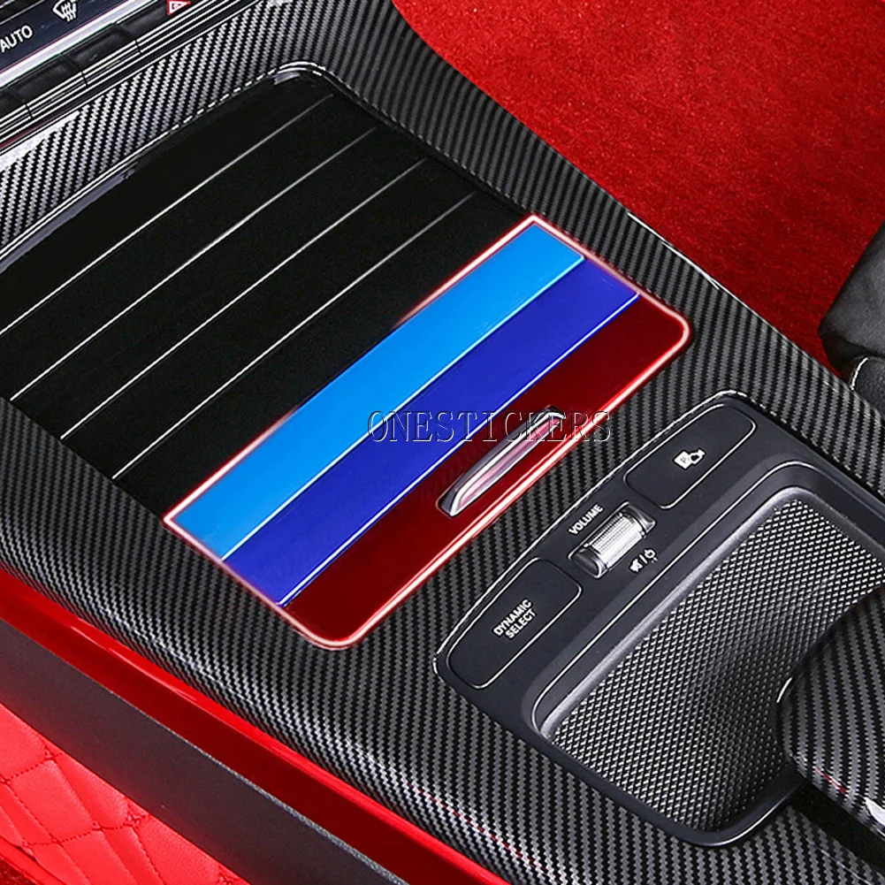 For Mercedes Benz A CLA Class W177 V177 C118 W118 AMG A35 A45 2019-2021 Car Center Console Storage Box Switch Trim Strip Sticker