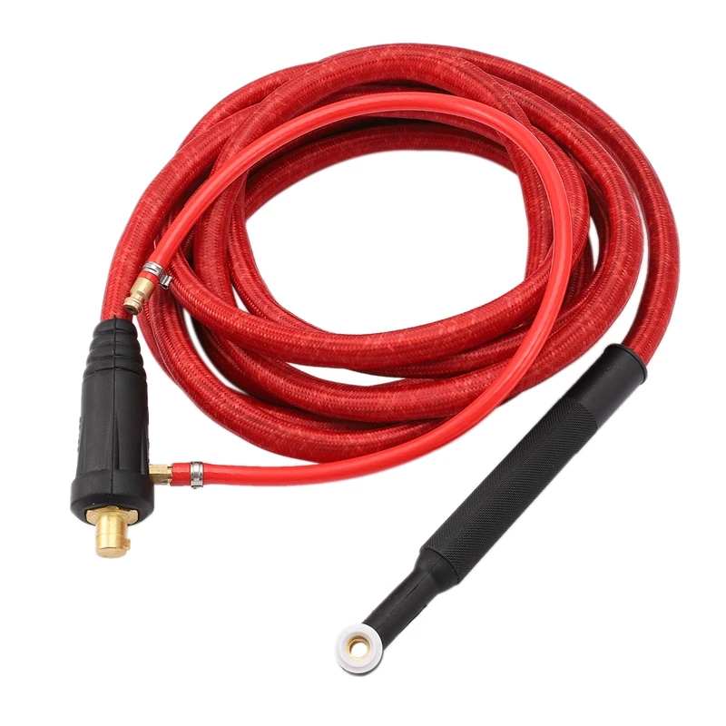 

Tig torch WP9F 4M Red Super Soft Hose Braided Air-Cooled Complete TIG Welding Torch 35-70 Connector