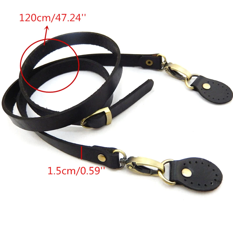 Adjustable Bag Strap 120cm Tree Bark Leather Handle Messenger Shoulder Bag Handle Gold Buckle for Handbag DIY Accessories