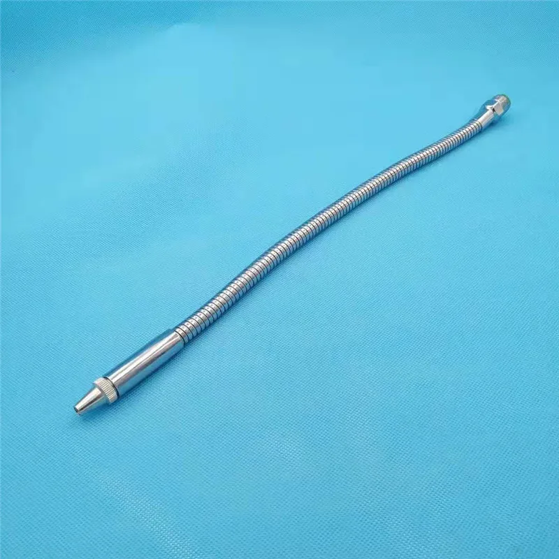 flexible round oil coolant pipe,Lathe metal cooling hose with round nozzle and rotary swith for lathe cooling,CNC cooling pipe