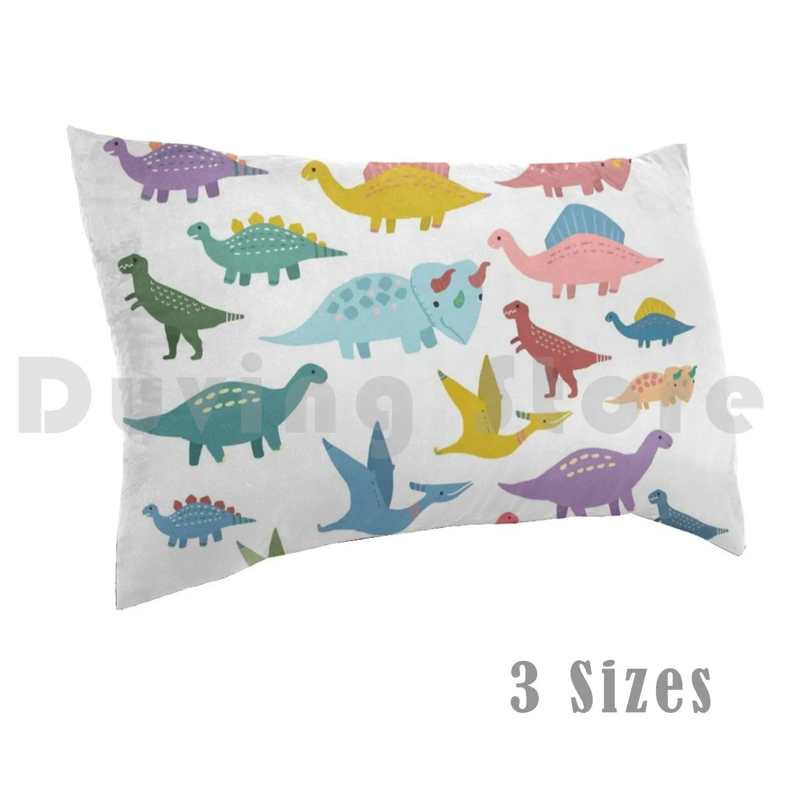 

Colorful Dinosaurs pillow Case DIY 50 * 70 Dino Dinosaurs Animal Kids Stegosaurus Triceratops Brachiosaurus