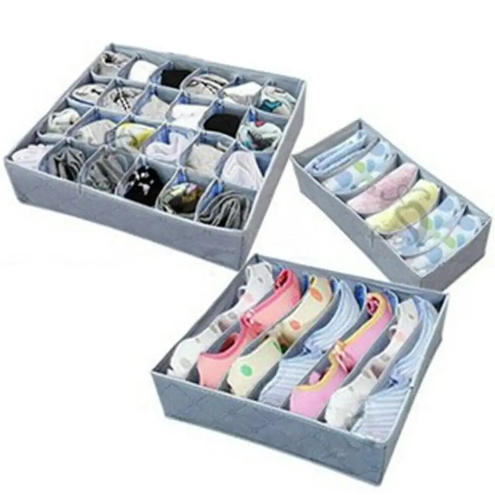 

Removable Underwear Storage Box, Bra Storage Box Made Of Non-Woven Fabric Material, Foldable Underwear Socks Drawer Organizer