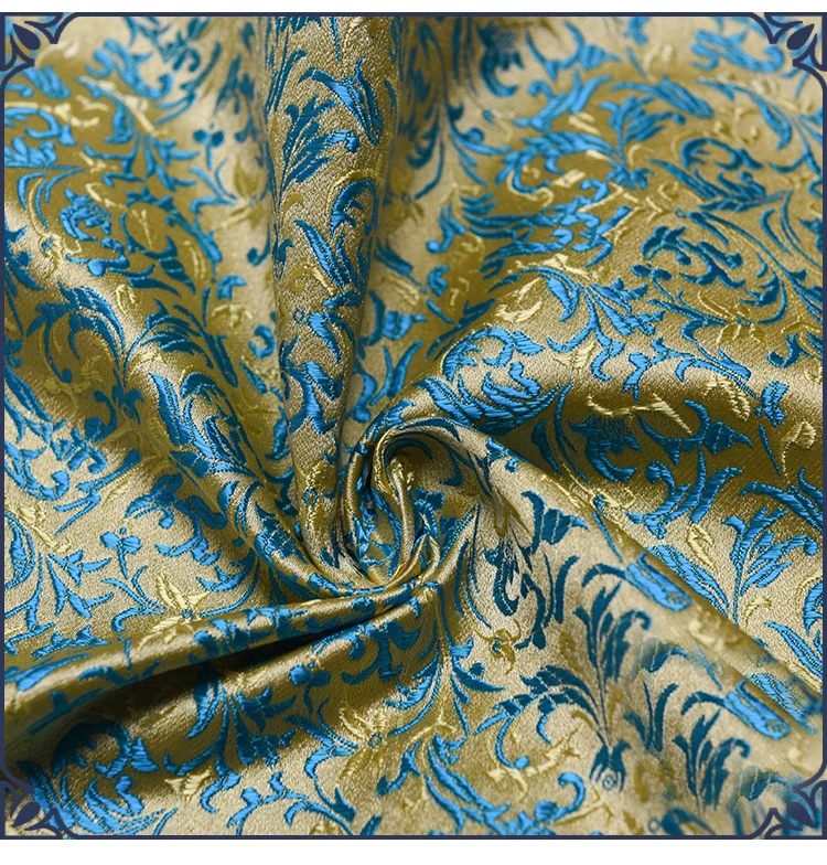 75x50cm  floral style damask silk satin brocade jacquard fabric costume upholstery furniture curtain clothing material