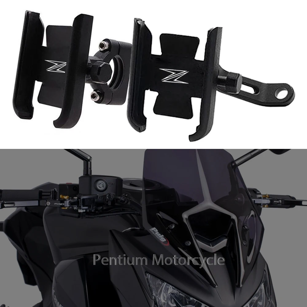 

Motorcycle Mobile Phone Holder Handlebar GPS Stand Bracket For KAWASAKI Z650 Z800 Z750 Z900 Z900RS Z1000 Z1000SX Z400 Z300