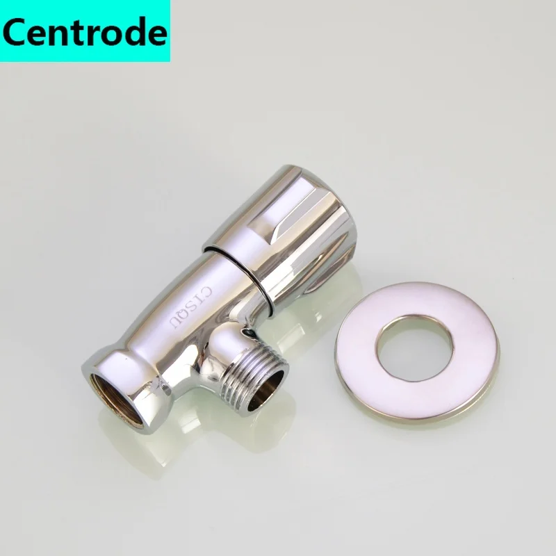 Triangle valve 4 points copper valve body ceramic valve core water heater valve switch cold and hot water through valve