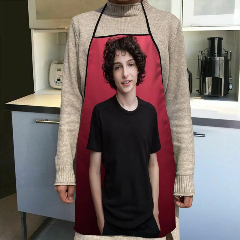 Finn Wolfhard Aprons Home Coffee Shop Cleaning Aprons Anti-Dirty  Kitchen For Women Man BBQ Cleaning Cooking Apron