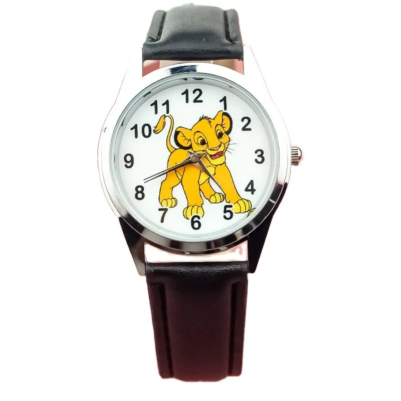 Cartoni animati Disney Il Re Leone Serie Simba Orologio per bambini Anime Orologio analogico al quarzo per bambini Orologio da ragazzo Orologio da