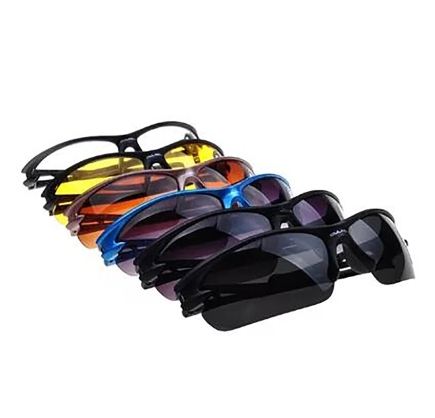 Safety Sunglasses for Work & Sport, Impact Eye Protection Night-Vision Protective Glasses for Cycling, 6 Colors Lenses