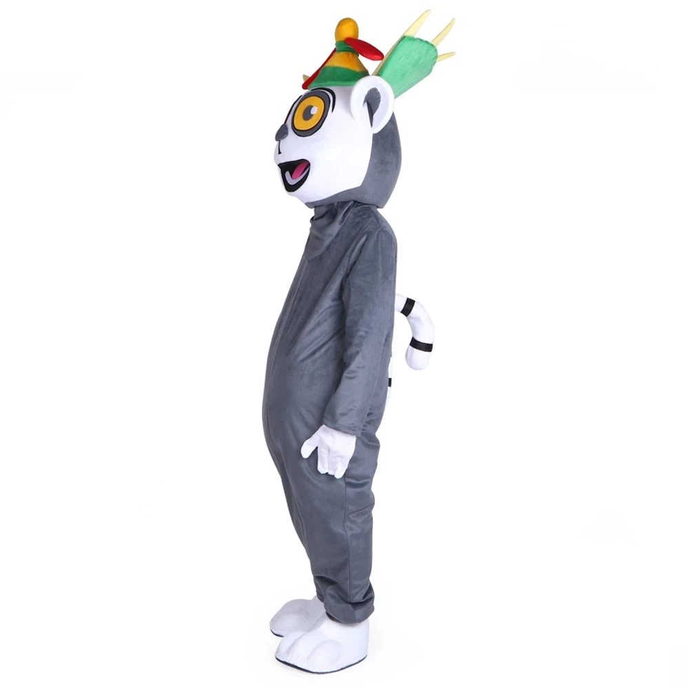 Erwachsene König Julian Lemur Cartoon Maskottchen Kostüm Mascotte Weihnachten Carvinal Party Für Halloween event leistung