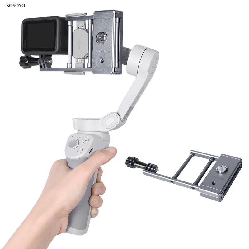 

For DJI OM 4/Osmo Mobile 3 Mount Plate Adapter Handheld Gimbal Stabilizer For Gopro 8 7 6 DJI Osmo Action Camera Accessories