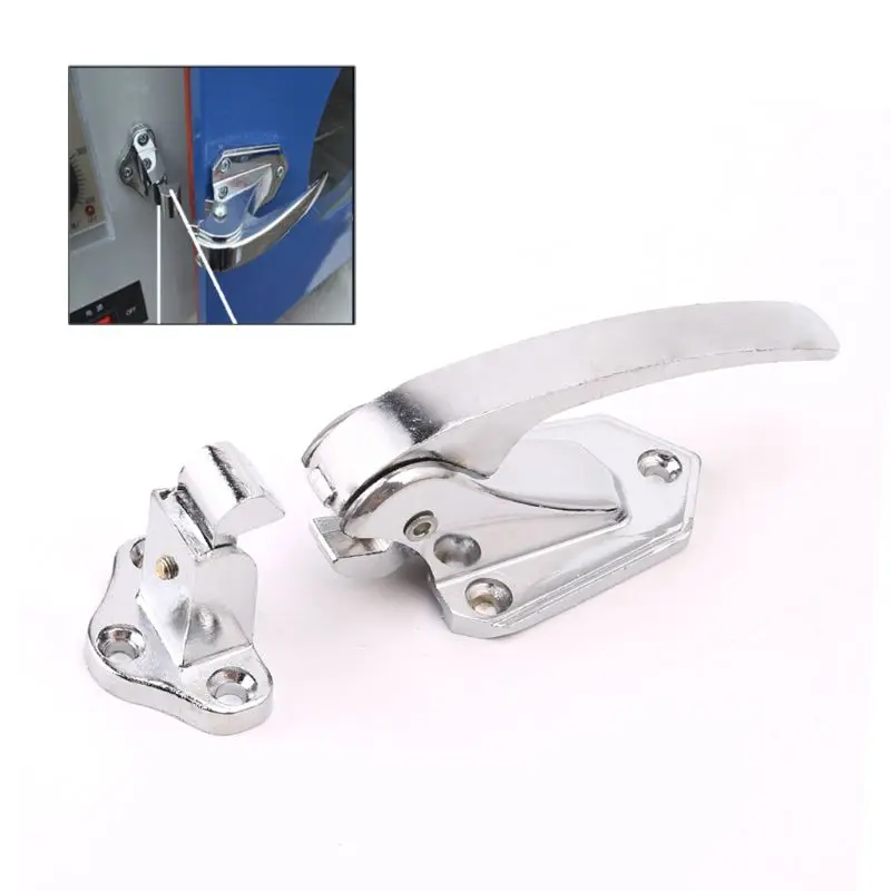 Zinc Alloy Door Handle Lock Spring Loaded Pull Handle Latch For Oven Refrigerator Freezer