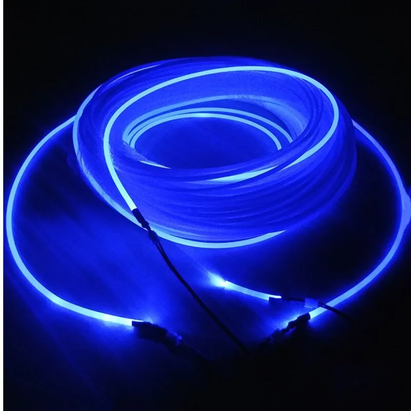 

Milky Car Home DIY LED Light PMMA Side Glow Fiber Optic Cable Hanging Lamp Curtain Home Desk mats Atmosphere lighting Decoration