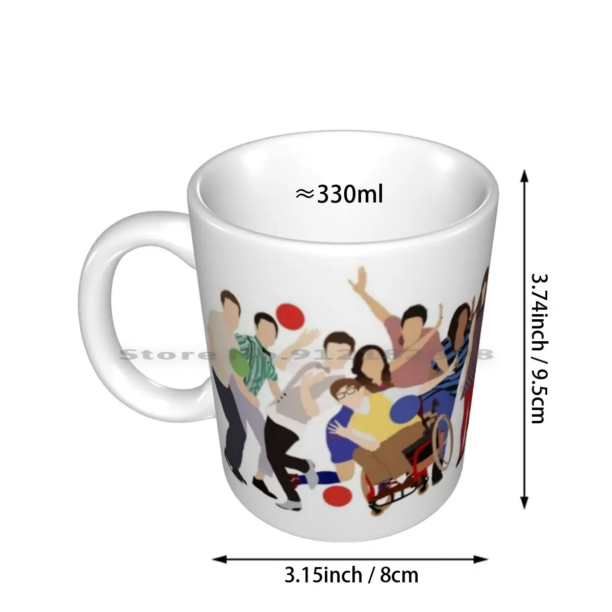 Glee Characters Ceramic Mugs Coffee Cups Milk Tea Mug Glee Tv Show Comedy Minimalist Lea Broadway Vector Gleek Creative