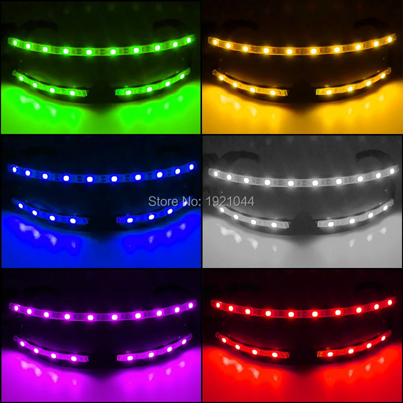 New arrival LED Party Glasses 10 Colors Optional LED Light up Glasses Festival Costume Glasses Decorations