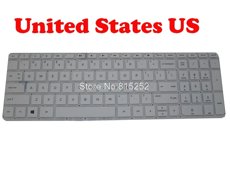 

Laptop Keyboard For HP 15-P000 762530-001 White NO Frame United States US/German GR 9Z.N9HSQ.80G 762530-041 9Z.N9HSQ.801