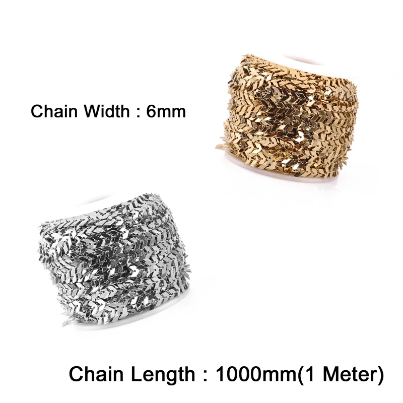 5Meters/lot Wholesale Stainless Steel Arrow Chain For Jewelry DIY Making Chain Accessories