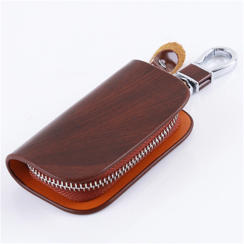 

Leather Zipper Key Case Bag Car Key Wallets Men Key Holder Housekeeper Keys Organizer Wallet Women Keychain Covers