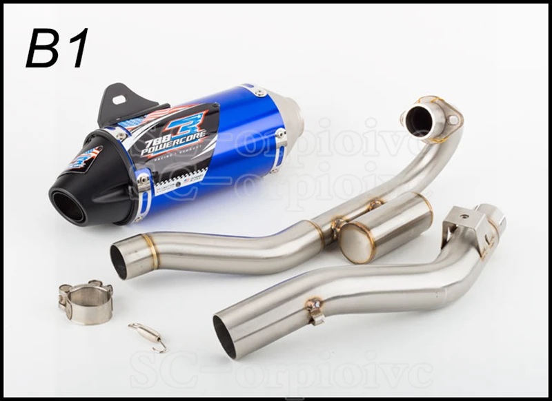 Motorcycle Exhaust Full system front link pipe escape off-Road muffler For Honda CRF150F CRF230F 2003-2016 ATV Dirt Pit Bike