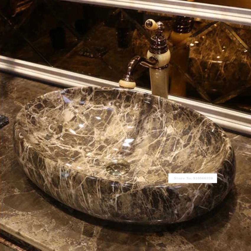GW-6081 خمر نمط عالية الجودة السيراميك كونترتوب غسل حوض الفن مكافحة حوض الحمام بالوعة الفني اليدوية غسل حوض