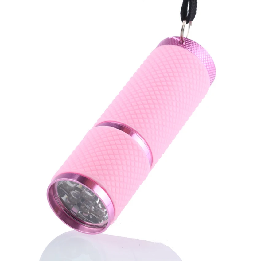 Linterna LED de aleación de aluminio, luz blanca, resistente al agua, para senderismo, Camping y exteriores, 9 LED
