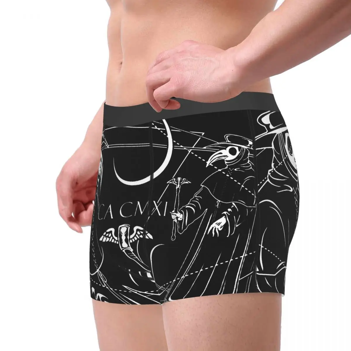 Save People Goth 1980s Subculture Rock Romance Underpants Cotton Panties Man Underwear Print Shorts Boxer Briefs