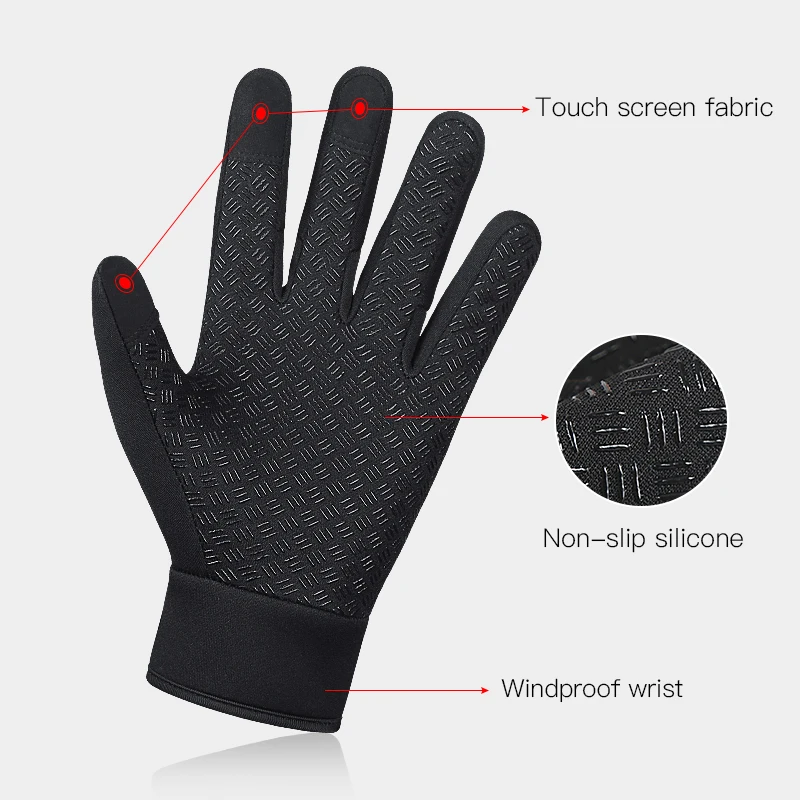 Inverno All\'aperto Sport Guanti Touchscreen Della Bici Della Bicicletta Ciclismo Guanti Per Le Donne Degli Uomini Antivento Simulato Degli Uomini