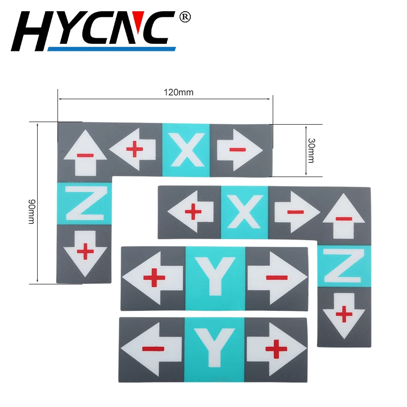 Plate Nameplate Machine Tool Cutting Machine Pointing Label Warning Sticker X Y Z Axis Label Cnc Milling Engraving Machine Tool