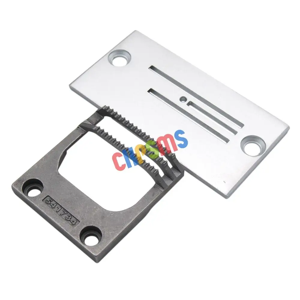 1SET Straight Stitching Needle Plate & Feeder SET FOR SINGER, JACK 20U Zig-Zag Sewing Machines