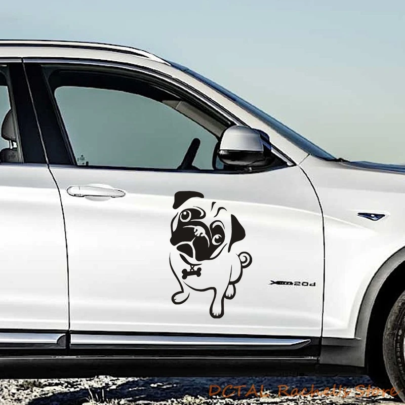 Bull Dog Car Sticker Fish Decal Fuel Tank Cover Door Window Trunk Motorcycle Helmet for Volkswagen VW Golf Polo SUV decor