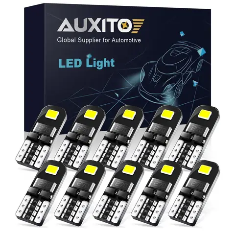 AUXITO 10 шт. W5W T10 светодиодная лампа Canbus без ошибок салона автомобиля 194 светодиодная сигнальная лампа для Mercedes-Bens Bmw Audi Ford 6000K 12V