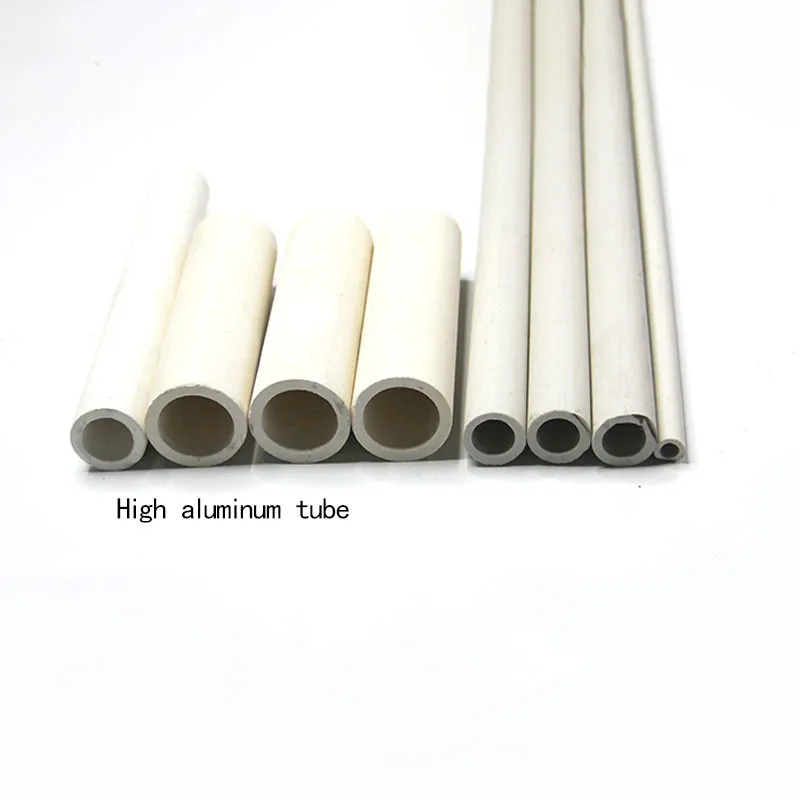 2pcs High Temperature Resistant Corrosion Wear Ceramic Tube  alumina tube Hollow Insulating Burning Pipe 1200 degrees