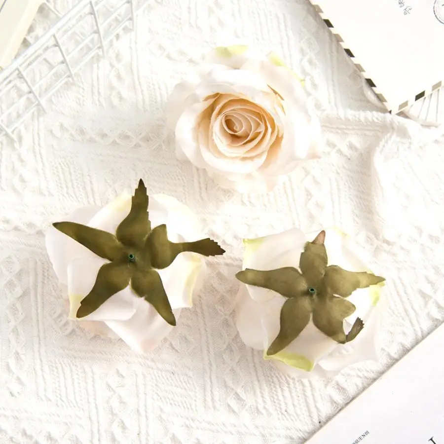 5/10PCS Artificial Flowers Wholesale Silk Fake Roses Christmas Decoration for Home Wedding Decorative Wreath Bridal Accessories