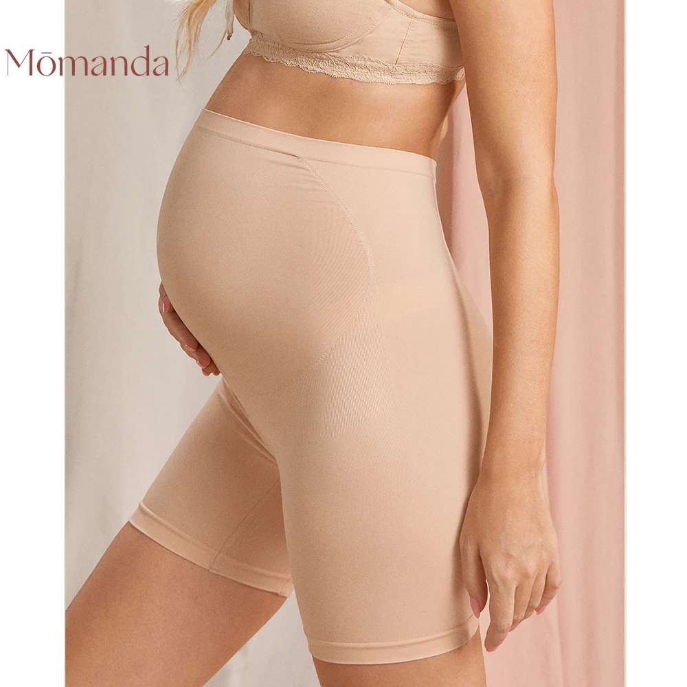 MOMANDA Seamless Maternity Pregnancy Shapewear Panties High Waist Breathable Belly Shorts for Women Slim Underwear Bottoming XL