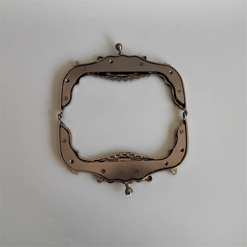 1 Set Antique Brass Bronze Color Metal Purse Frame Crystal On Surface Screws Obag1 Set Antiqu Material Metal Purse Handle Frame