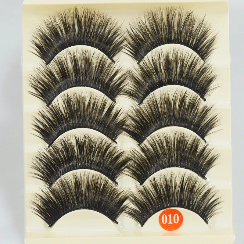 5 Pairs Handmade False Eyelash Thick Fluffy Eyelashes Extension individual Makeup Fake Lashes Professional HighQuality Soft lash