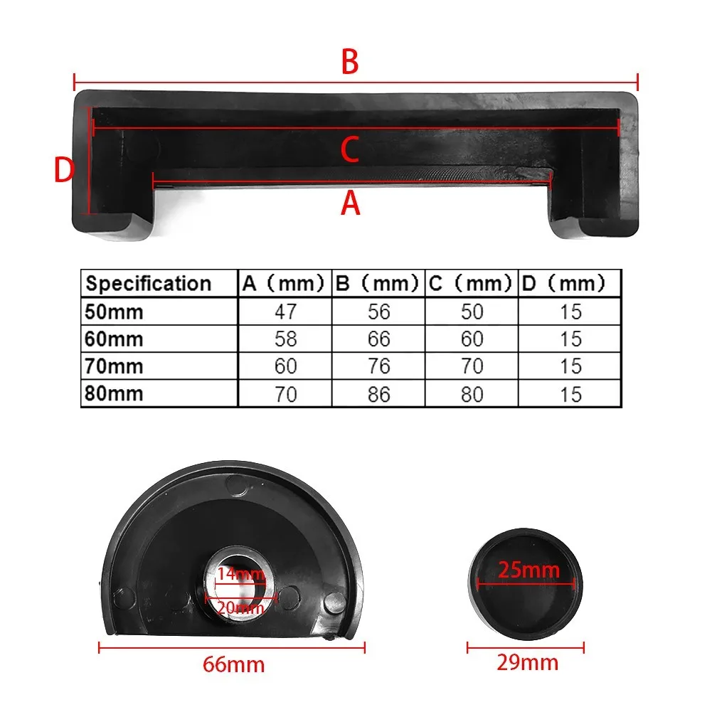 4Pcs/Set Bench Vise Rubber Pad 360 Degree Table Vice Protector Pads Bench Clamp Anti-Slip Mat 50/60/70mm