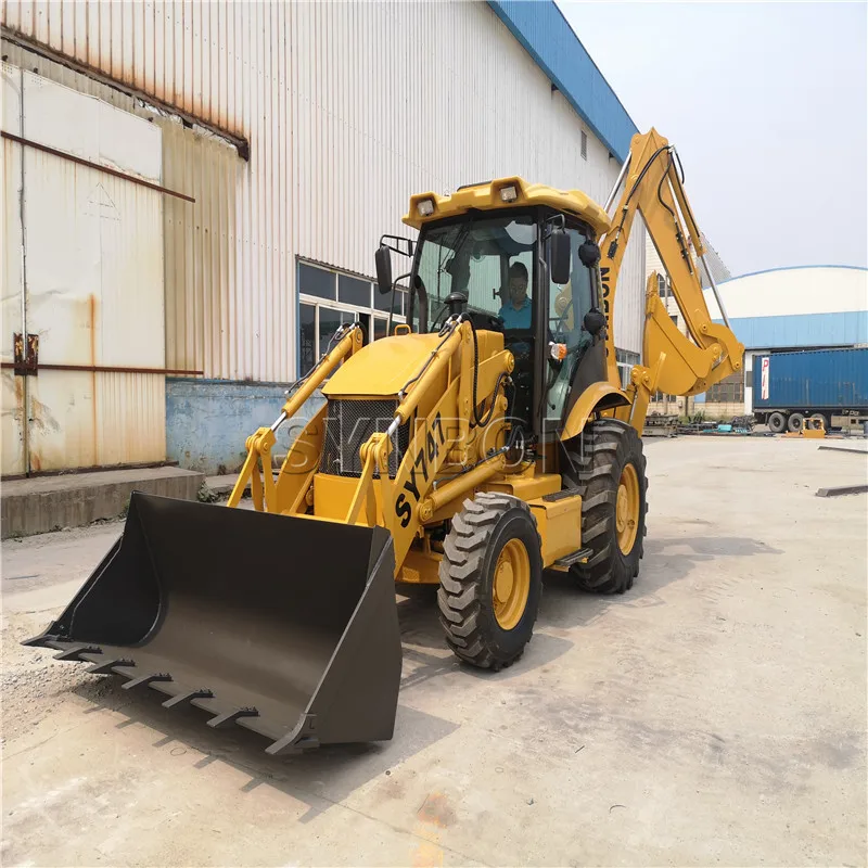 SY747 Powerful Excavation Loading Excavator Bucket  Backhoe Loader