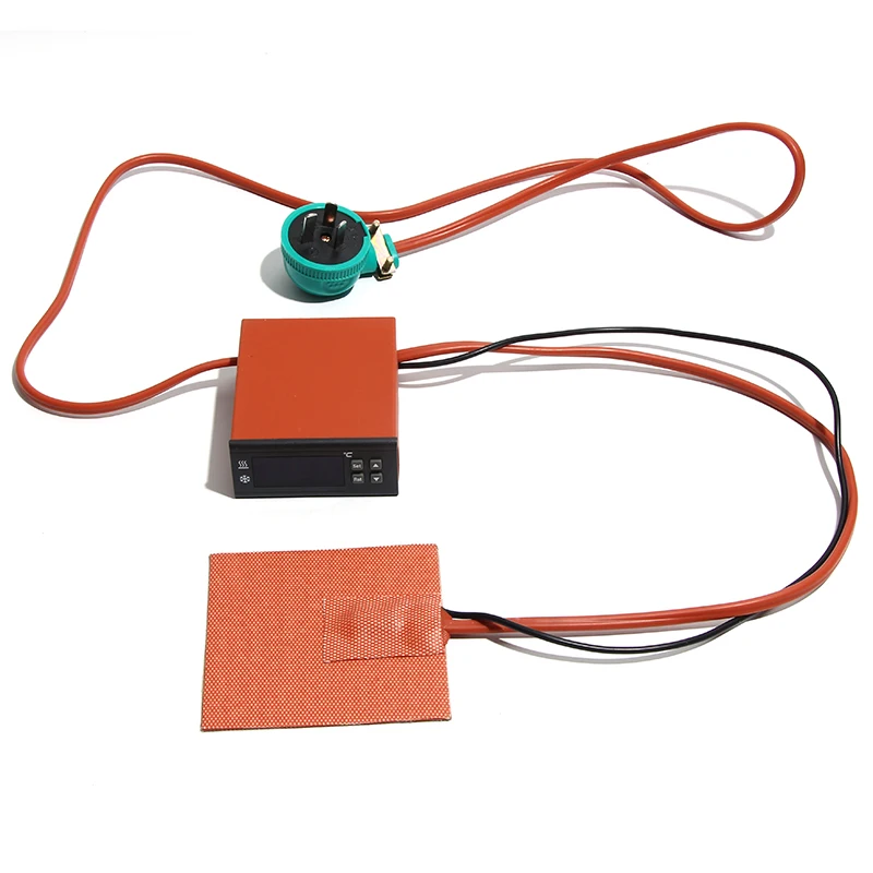 700--850W Silicone Heating Plate 280-330mm 3D Printer Heater with Digital Intelligent Display Thermostat Temperature Control