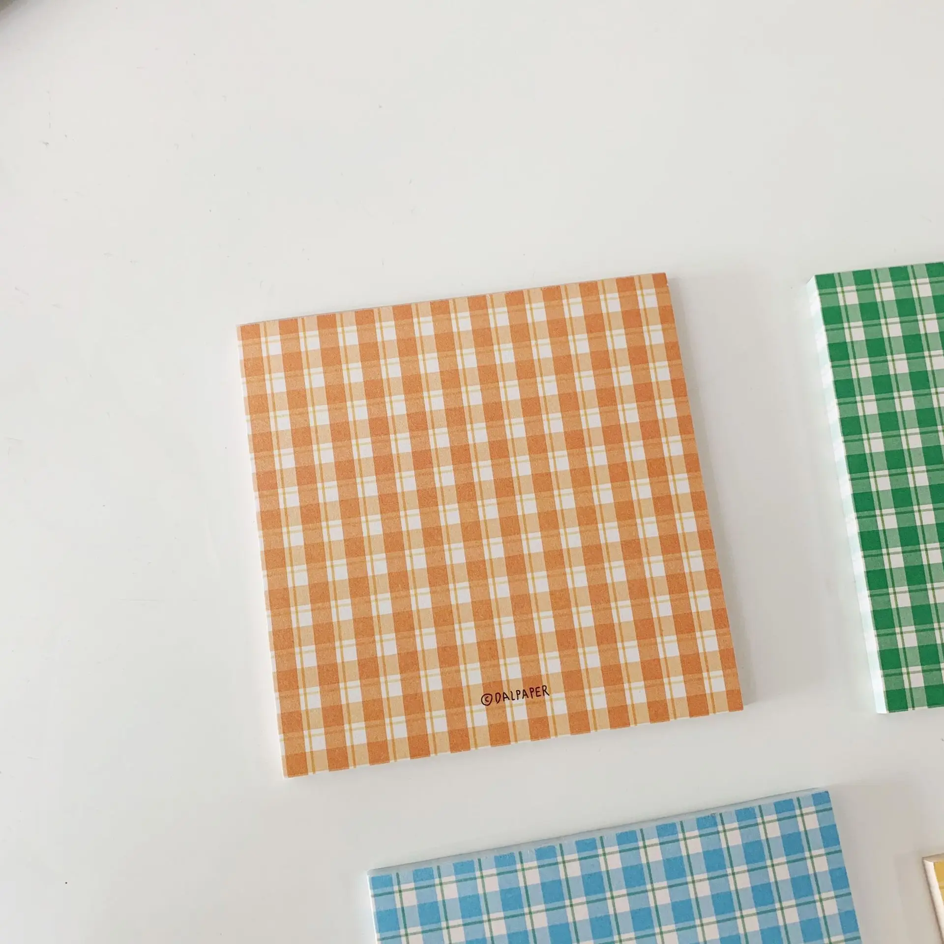 Korean Ins Cute Retro Color Grid Memo Pad 50sheets Simple Style Diy Student Small Notepad Office School Message Paper Stationery