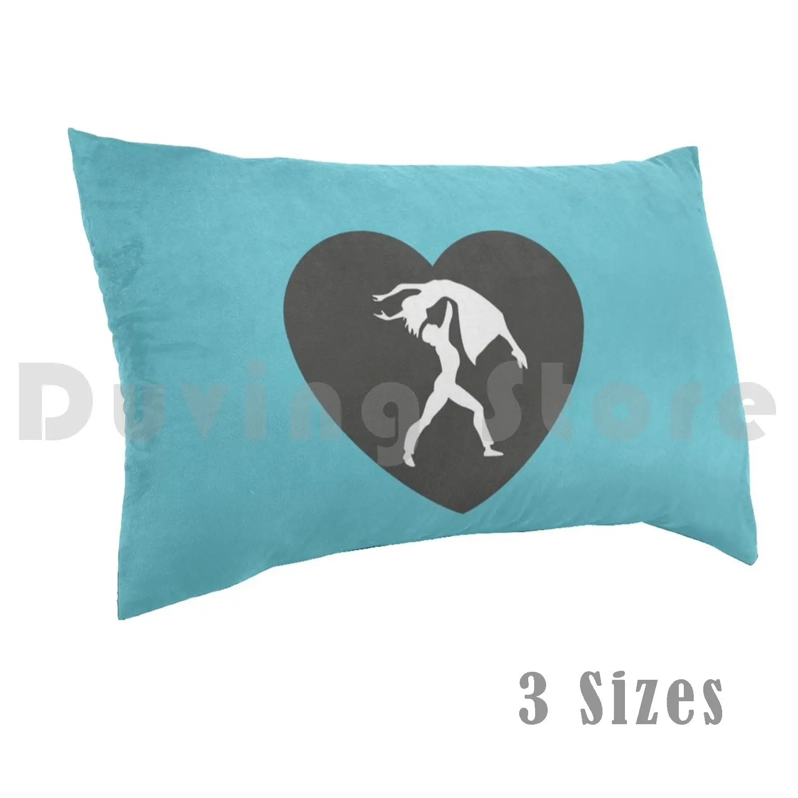 Heart Logo Char-Mar Dance Pillow Case Printed 35x50 Dance Dancer Girls Socks Sock Teal Grey Tap Jazz Ballet