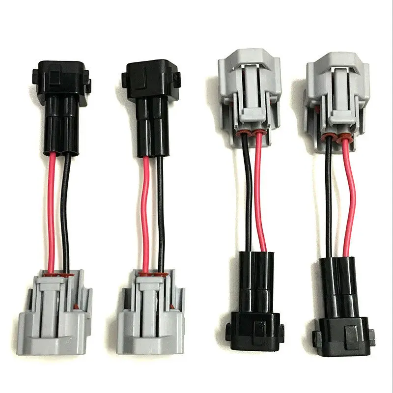 

Free shipping 5/10/20/50/100 pcs 2 pin female to EV1 A Adapter male plug fuel injector adapters connector with 15cm 18AWG wire