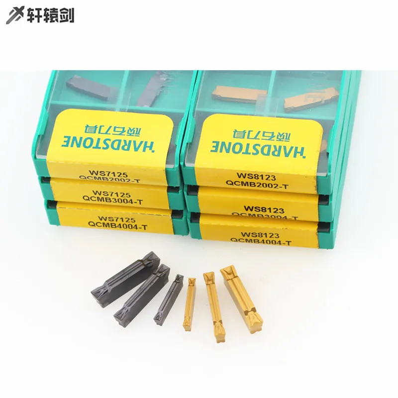أداة تحول لمخرطة CNC ، أداة فولاذية مقاومة للصدأ ، أخدود كاربي ، 10 قطعة ، QCMB15015 G WS8123 WS7125