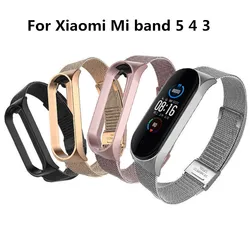2021 New Metal Milanese Wrist Strap For Xiaomi Mi band 6 5 4 3 Buckle Bracelet strap on xiaomi miband 5 4 Smart Band Accessories
