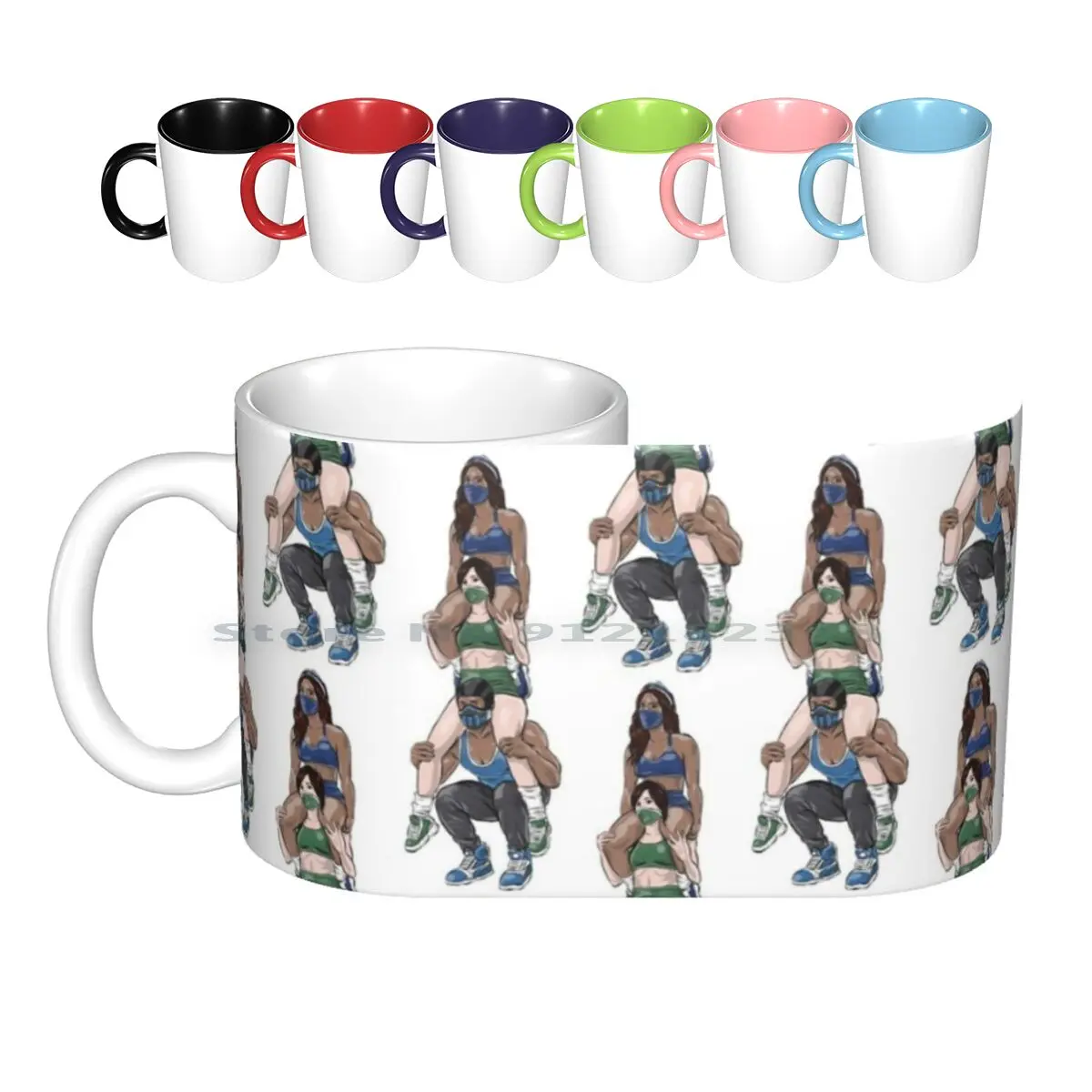 Squats On Squats On Squats Ceramic Mugs Coffee Cups Milk Tea Mug Squats Workout Mortal Kombat Z Super Gym Weightlifting Mortal